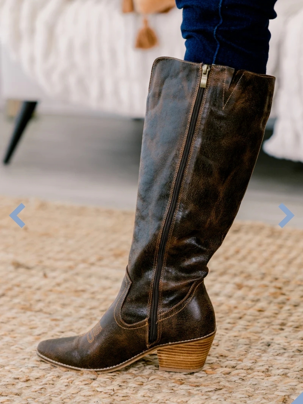 Corkys Dark Brown Western Knee-High Heeled Boots - Picture 4 of 5